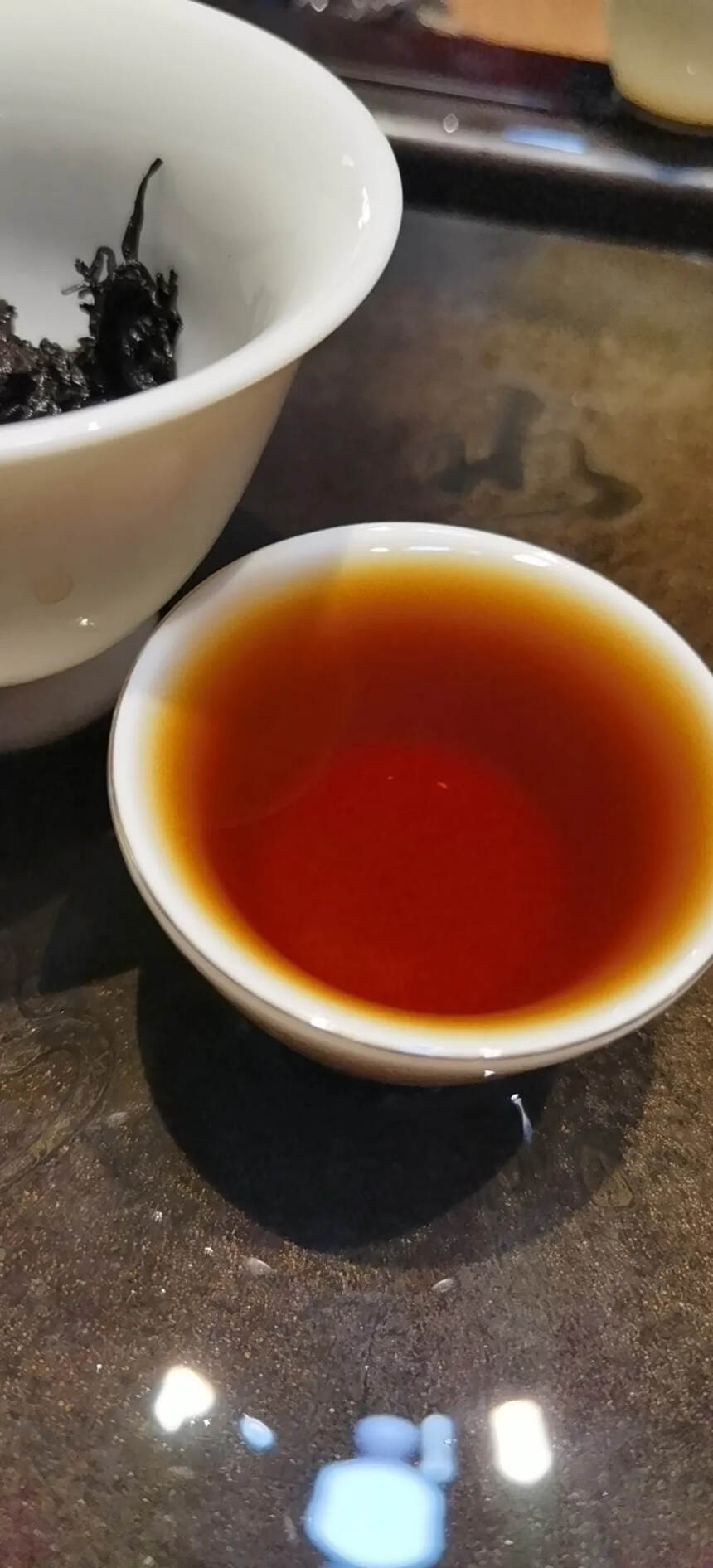 97年勐养茶厂绿印熟茶，中茶外包定制。醇厚甘甜味极好