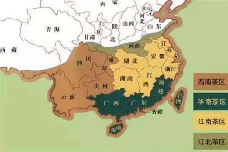 中国四大茶区包含省份是哪些_当代四大茶区都产什么茶？