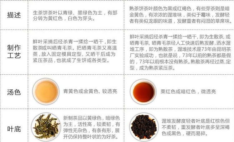普尔普洱茶生茶与熟茶有什么区别？